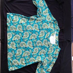 3/4 Sleeve Paisley Top